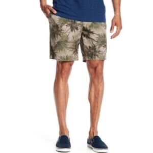 Slate & Stone Ross Palm Leaf Shorts Khaki Size 38 NWT
